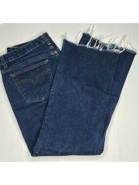 Halogen Womens Button-Fly Denim Jeans Raw Hem Size 12R